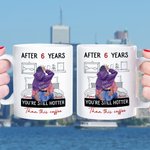 Tasse en céramique personnalisée avec 9 ans d'ancienneté et noms Cadeau d'anniversaire de Saint-Valentin pour couple