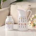 Personlig födelsemånad blomma keramisk vas heminredning Mors dag födelsedagspresent till mamma mormor