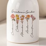 Personlig födelsemånad blomma keramisk vas heminredning Mors dag födelsedagspresent till mamma mormor