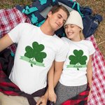 Trébol de Cuatro Hojas Personalizado Sudadera con Nombre Día de San Patricio Regalo para Niños Familia