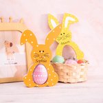 Henkilökohtainen pääsiäispupu Egg Holder nimi Desk koristelu pääsiäinen lahja lapsille