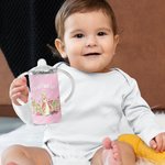 Bouteille Vacuum Personnalisée avec Nom Bouteille à Motif Pierre Lapin avec Deux Couvercles Cadeau Anniversaire Pâques pour Enfant