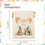 Gepersonaliseerde aquarel Bunny tuin koord Gift Bag met naam Pasen Favor Gift voor kinderen