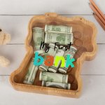 Tirelire en bois personnalisée avec nom Décoration de chambre Noël Anniversaire Cadeau éducatif pour enfant