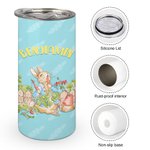 Personlig Peter Rabbit 12oz Tumbler Cup med namn och två lock Födelsedag påskpresent för barn