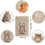 Sac à Cordon Personnalisé avec Nom Sac en Jute de Bonbon Cadeau de Pâques pour Enfant