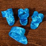 Set de 4 Plectres de Guitare Ajustables avec Étui Cadeau Anniversaire pour Débutant en Guitare