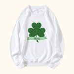 Trébol de Cuatro Hojas Personalizado Sudadera con Nombre Día de San Patricio Regalo para Niños Familia