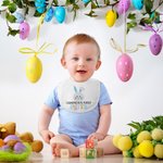 Bavoir Bébé Personnalisé avec Prénom et Motif Lapin Cadeau de Pâques pour Bébé Nouvelle Maman