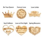 Personalised Wedding Handmade Wooden Guest Book with Hearts and Engraved Box Alternative Wedding Decor