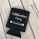 Personlig Lucky Shamrock flerfärgad ölburkskylare med text uppsättning av 12 dryckestillbehör St. Patrick's Day Partygåva för drinkare spritälskare