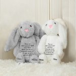 Peluche Lapin en Coton Jouet Personnalisé avec Texte Cadeau Anniversaire Fête pour Enfant