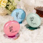 Henkilökohtainen Syntymä Kukka Glitter Pyöreä pullon strassikivi kansi ja nimi Syntymäpäivä Morsiusneito puolue lahja hänelle