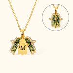 Collier Khamsa Personnalisé avec Initiale Gravée Cadeau d'Anniversaire pour Femme