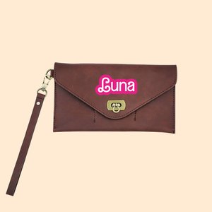 Personalisierte Puppe inspiriert Retro Leder Clutch Wallet mit Wristlet und Karteninhaber Geburtstag Brautjungfer Reise Geschenk für Mädchen Frauen