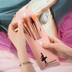 Pochette de Pinceaux de Maquillage avec 8 Pinceaux Sac Personnalisé avec Nom Cadeau Anniversaire Mariage pour Danseuse de Ballet