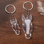 Personalisierte Pferd Gesichtsmarkierung Acryl Schlüsselanhänger Pferdesport Zubehör Geburtstag Gedenkgeschenk für Pferdeliebhaber