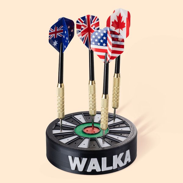 Gepersonaliseerde 3D-print Mini Dartboard Design Dart Houder met Naam Geschikt voor 23 stuks Darts Verjaardagscadeau voor Dart Lover