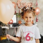 Personalized Cute Dog 100% Cotton Kid T-Shirt with Name and Age Birthday Party Gift for Boys Girls