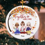 Personalized Together Since Ceramic Ornament with Name Christmas Gift for Sister Her Best Friend