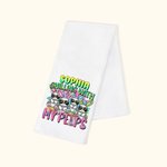 Personalised Cute Bunny 100% Cotton Soft Tea Towel with Name Easter Gift for Family