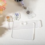 Décor Badge Personnalisé avec Fleur de Naissance Accessoire Créatif en Acrylique pour Carte d'Identité Cadeau pour Enseignant Médecin Infirmier