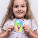 Boîte en Métal Personnalisée avec Nom et Image Cartoon Boîte à Souvenir avec Fond Aquarelle Cadeau Anniversaire pour Fille et Garçon