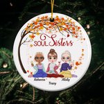 Personalized Soul Sisters Ceramic Ornament Best Friend Birthday Christmas Gift for Her