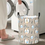 Panier de Rangement Personnalisé avec Prénom Nom Initiale Panier Impréméable à Motif Pierre Lapin Cadeau pour Famille Enfant