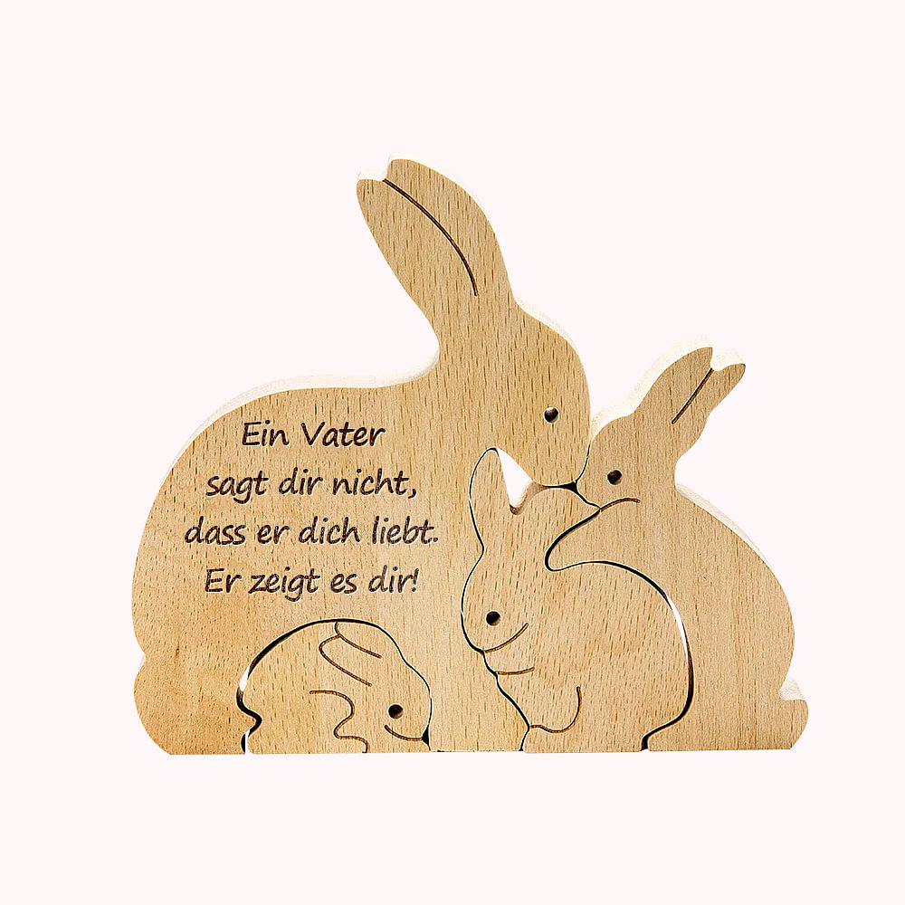 Personalisierte Familienhäschen-Dekorationen