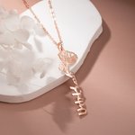 Personalizada Amharic Nacimiento Flor Collar con Nombre Etiopía Cumpleaños Regalo para Ella