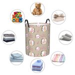 Panier de Rangement Personnalisé avec Prénom Nom Initiale Panier Impréméable à Motif Pierre Lapin Cadeau pour Famille Enfant