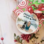 Personalized I Love You to the Moon and Back Round Ceramic Pendant Ornament Christmas Birthday Gift for Dog Lover