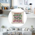 Personalised Chilling With My Cool Bunnies Throw Pillow Cover with Gradient Letters Holiday Decoration Easter Birthday Gift for Family Friend Kid