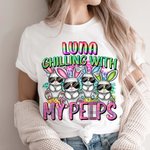 Gepersonaliseerd Chillen met mijn coole Bunny Paasshirt Sweatshirt Baby Onesie Ouder-Kinderkleding Paascadeau voor Familie