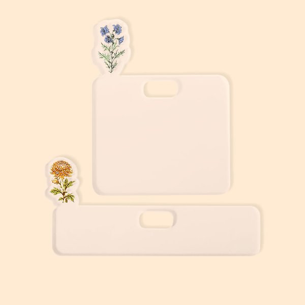 Personalisierte Aquarell Geburt Blume Acryl Abzeichen Topper kreative ID-Karte Dekoration Geschenk für Lehrer Arzt Krankenschwester