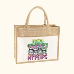 Personalisierte niedliche Hase Jute Tasche mit Farbverlauf Name Tote Bag Ostern Geschenk für Familie Freund