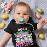 Gepersonaliseerd Chillen met mijn coole Bunny Paasshirt Sweatshirt Baby Onesie Ouder-Kinderkleding Paascadeau voor Familie