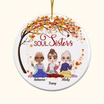 Personalized Soul Sisters Ceramic Ornament Best Friend Birthday Christmas Gift for Her