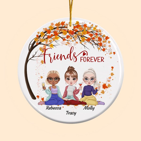 Personalised Friends Forever Ceramic Ornament Friends Birthday Christmas Gift