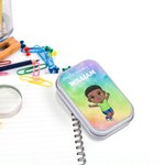 Boîte en Métal Personnalisée avec Nom et Image Cartoon Boîte à Souvenir avec Fond Aquarelle Cadeau Anniversaire pour Fille et Garçon