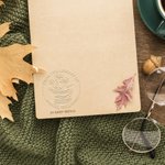Personalized Skull Flower Design Book Envelope Embosser Stamp with Text  From the Library Of Birthday Gift for Book Lovers Writers