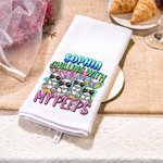 Personalised Cute Bunny 100% Cotton Soft Tea Towel with Name Easter Gift for Family