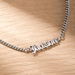 Collier Acier Inoxydable Personnalisé avec Plusieurs Prénoms d'Enfants Cadeau Anniversaire Fête des Pères pour Homme Mari