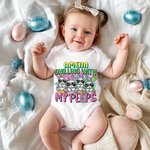 Gepersonaliseerd Chillen met mijn coole Bunny Paasshirt Sweatshirt Baby Onesie Ouder-Kinderkleding Paascadeau voor Familie