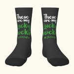 Personalisierte vierblättrige Kleeblatt These Are My Lucky Socken mit Namen St. Patricks Day Geschenk für Kinder