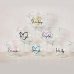 Personalised Love 16oz Glass Coffee Cup Set with Coaster and Name Birthday Housewarming Gift for Women