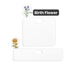 Décor Badge Personnalisé avec Fleur de Naissance Accessoire Créatif en Acrylique pour Carte d'Identité Cadeau pour Enseignant Médecin Infirmier
