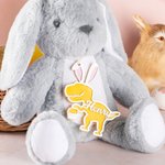Henkilökohtainen 3D dinosaurus Glitter akryyli pääsiäiskori Tag kanssa Lanyard ja nimi Monivärinen loma koristelu lahja lapsille dinosaurus ystäville