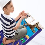 Henkilökohtainen moskeija Kid rukousmatto Tasbeeh helmiä ja Bear Charm Set nimi muslimi Sejadah Janamaz islamilainen Eid ul-Fitr lahja lapsille